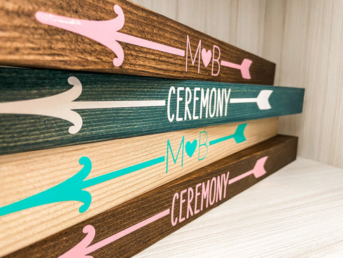 Wooden Arrow Markers | Ceremony or Reception