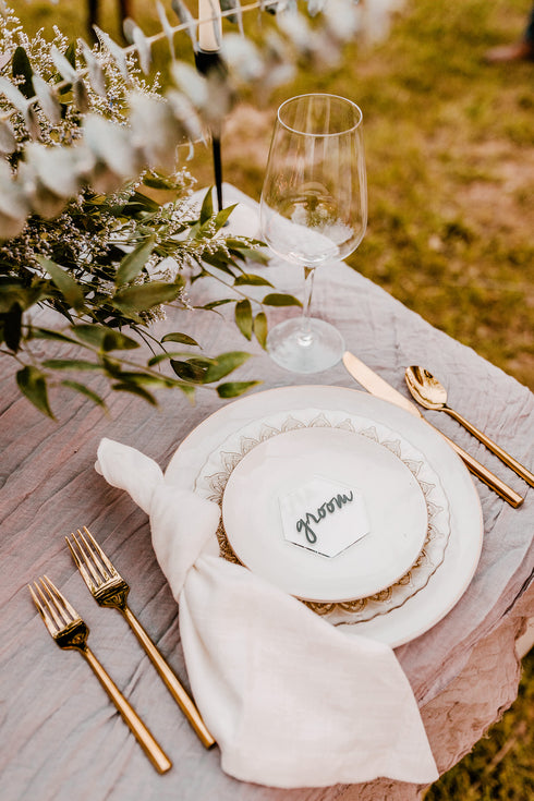 Hexagon Acrylic Place Cards
