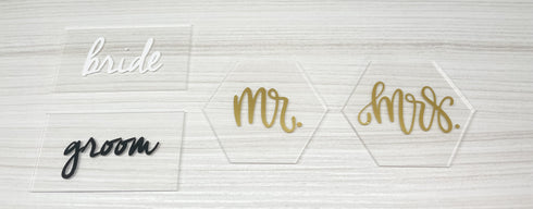 Hexagon Acrylic Place Cards