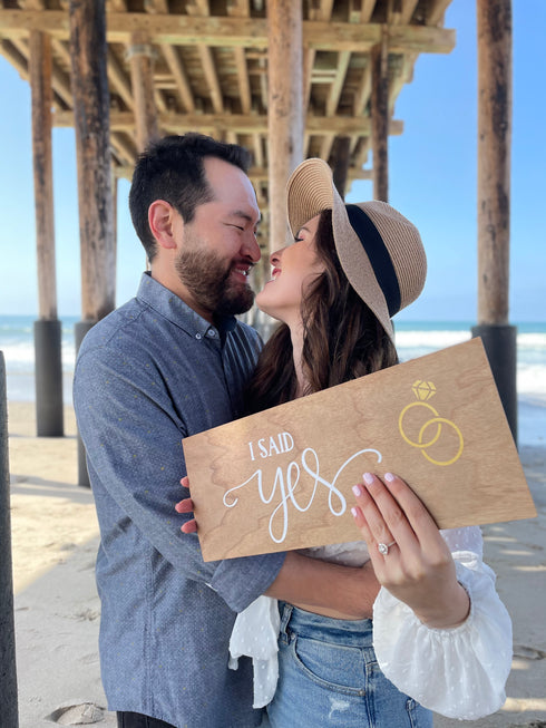 I Said Yes | Wood Sign For the Bride to Be