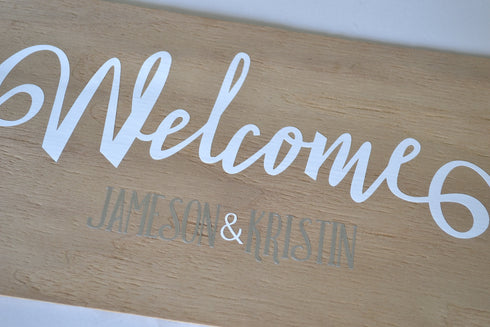 Plank Wood Sign | Welcome | Small