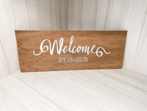 Plank Wood Sign | Welcome | Small