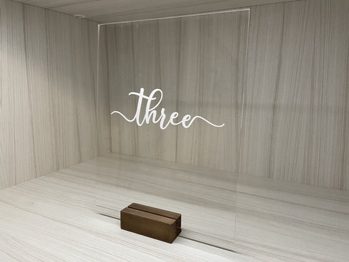 Table Numbers | Acrylic Sign