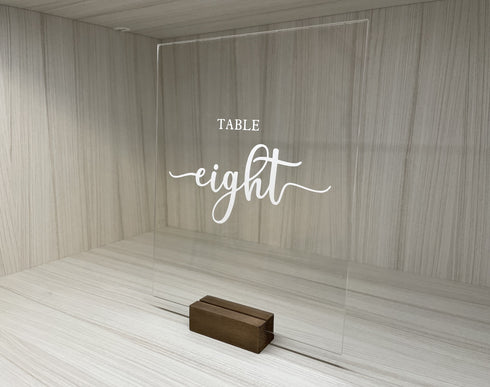 Table Numbers | Acrylic Sign