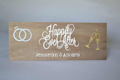 Plank Wood Sign | Happily Ever After | Small