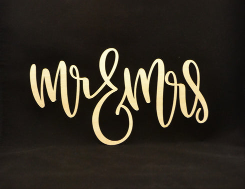 Mr. & Mrs. Wood Cut-Out