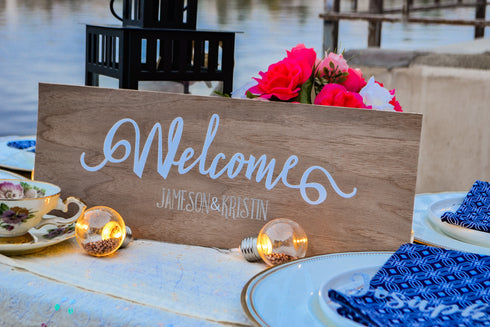 Plank Wood Sign | Welcome | Small