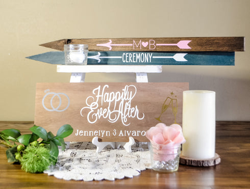 Wooden Arrow Markers | Ceremony or Reception